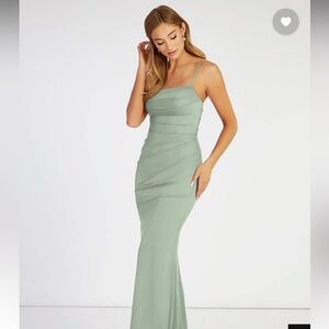 Azazie Teyana Bridesmaid Dress - Dust Sage - Size A2